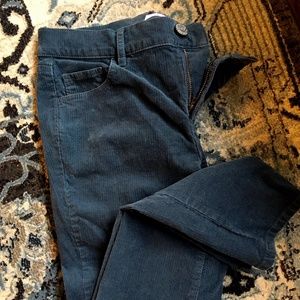 Teal Corduroy Jeans, Slim Fit (Size 4)